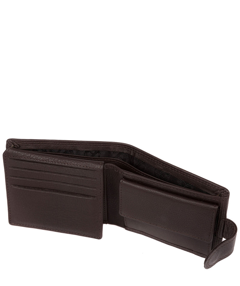 'Spitfire' Black Coffee Leather Bi-Fold Wallet image 4