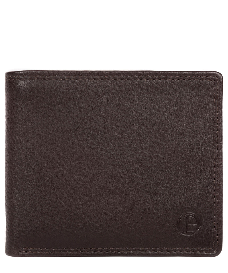 'Hurricane' Black Coffee Leather Bi-Fold Wallet