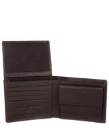 'Hurricane' Black Coffee Leather Bi-Fold Wallet