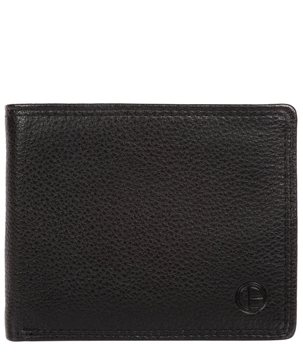 'Hurricane' Black Leather Bi-Fold Wallet