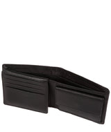 'Hurricane' Black Leather Bi-Fold Wallet