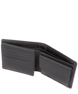 'Hurricane' Gun Metal Leather Bi-Fold Wallet