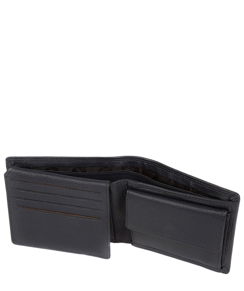 Hurricane' Navy Leather Bi-Fold Wallet