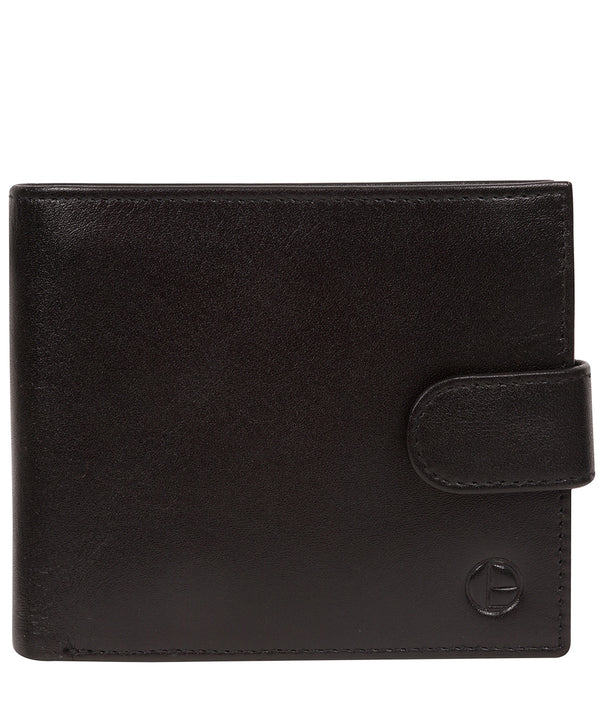 'Avro' Black Leather Bi-Fold Wallet