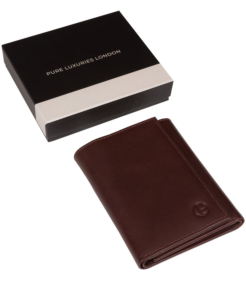 'Armstrong' Brown Leather Tri-Fold Wallet