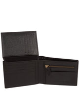 'Hawker' Black Leather Bi-Fold Wallet
