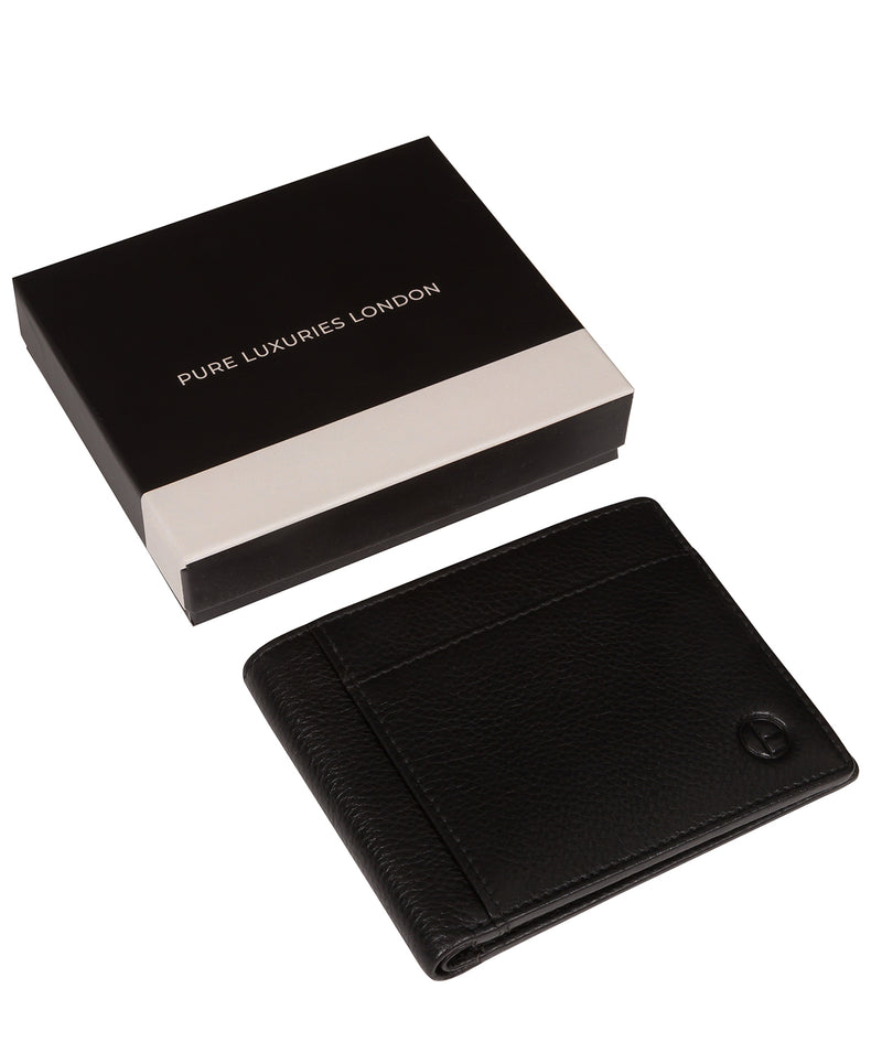 'Havilland' Black Leather Bi-Fold Wallet