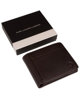 'Lincoln' Brown Leather Tri-Fold Wallet