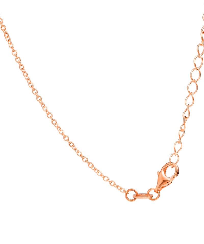 Gift Packaged 'Niamh' 18ct Rose Gold Plated Sterling Silver Oval Freshwater Pearl Necklace