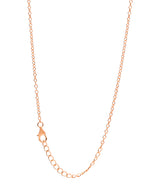 Gift Packaged 'Melody' 18ct Rose Gold 925 Silver Minimalist Interlocked Heart Necklace