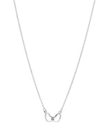 Gift Packaged 'Melody' 925 Silver Minimalist Interlocked Heart Necklace