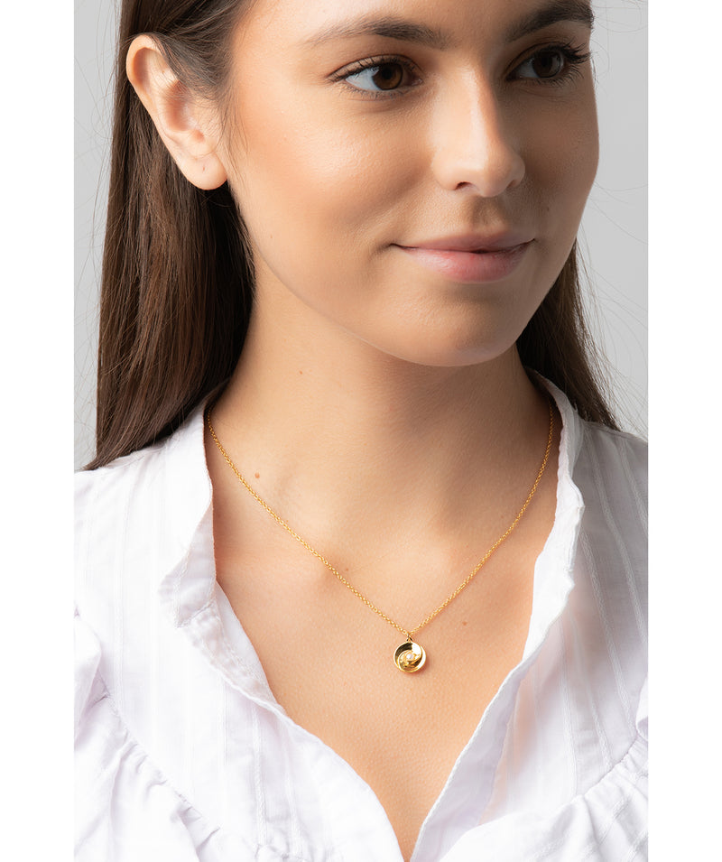 Gift Packaged 'Dylia' 18ct Yellow Gold Plated Sterling Silver & Freshwater Pearl Necklace