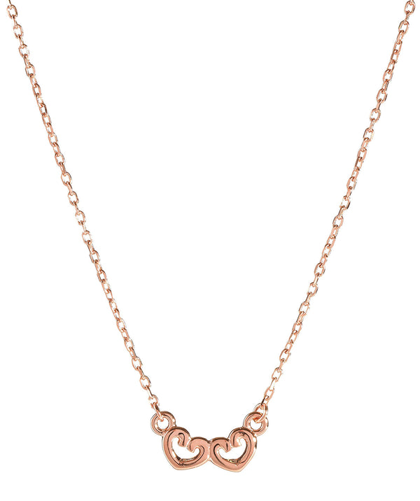 'Edrice' Rose Gold Plated Sterling Silver Linked Hearts Necklace image 1