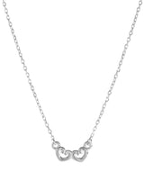 'Edrice' Sterling Silver Linked Hearts Necklace image 1