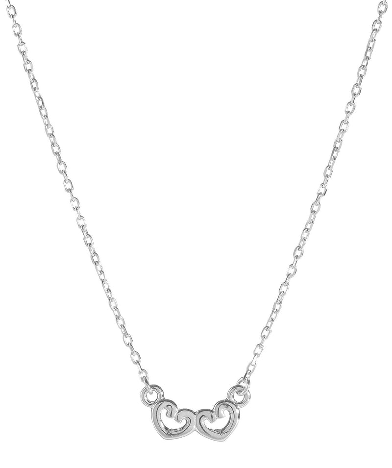 'Edrice' Sterling Silver Linked Hearts Necklace image 1