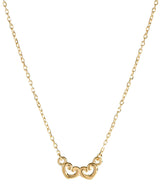 'Edrice' Gold Plated Sterling Silver Linked Hearts Necklace image 1