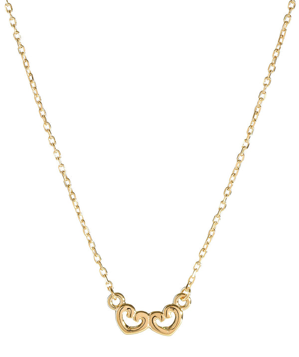 'Edrice' Gold Plated Sterling Silver Linked Hearts Necklace image 1