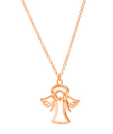 Gift Packaged 'Nelinha' 18ct Rose Gold Plated Sterling Silver Angel Necklace