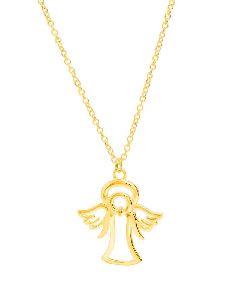Gift Packaged 'Nelinha' 18ct Yellow Gold Plated Sterling Silver Angel Necklace