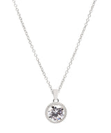 Gift Packaged 'Natalia' Sterling Silver & Cubic Zirconia Necklace