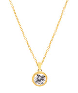 Gift Packaged 'Natalia' 18ct Yellow Gold Plated Sterling Silver & Cubic Zirconia Necklace
