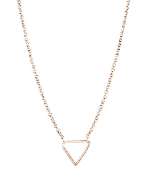 'Chione' Rose Gold Plated Sterling Silver Triangle Necklace image 1