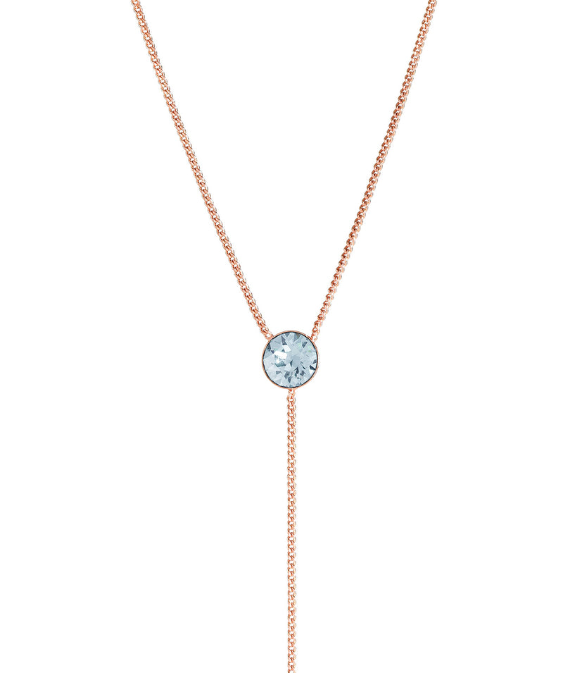 'Istar' Rose Gold Sterling Silver & Blue Crystal Necklace image 1