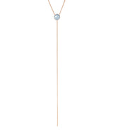 'Istar' Rose Gold Sterling Silver & Blue Crystal Necklace image 4