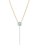 'Istar' Gold Plated Sterling Silver & Blue Crystal Necklace image 1