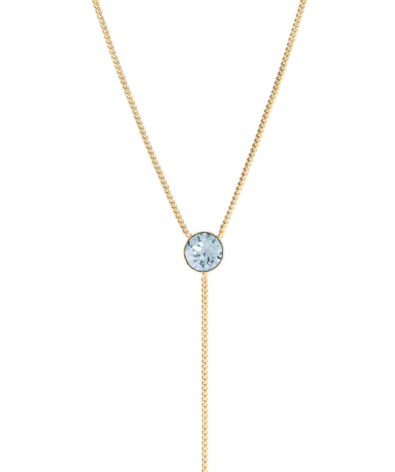 'Istar' Gold Plated Sterling Silver & Blue Crystal Necklace image 1