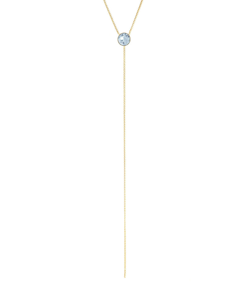 'Istar' Gold Plated Sterling Silver & Blue Crystal Necklace image 4