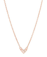 'Polydora' Rose Gold Plated Sterling Silver Heart Necklace image 1