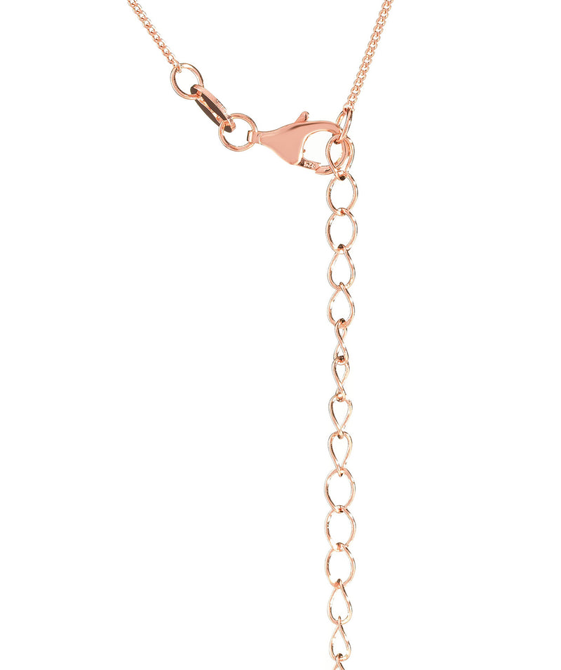 'Shani' Rose Gold Plated Sterling Silver Drop Triangle Pendant Necklace image 4