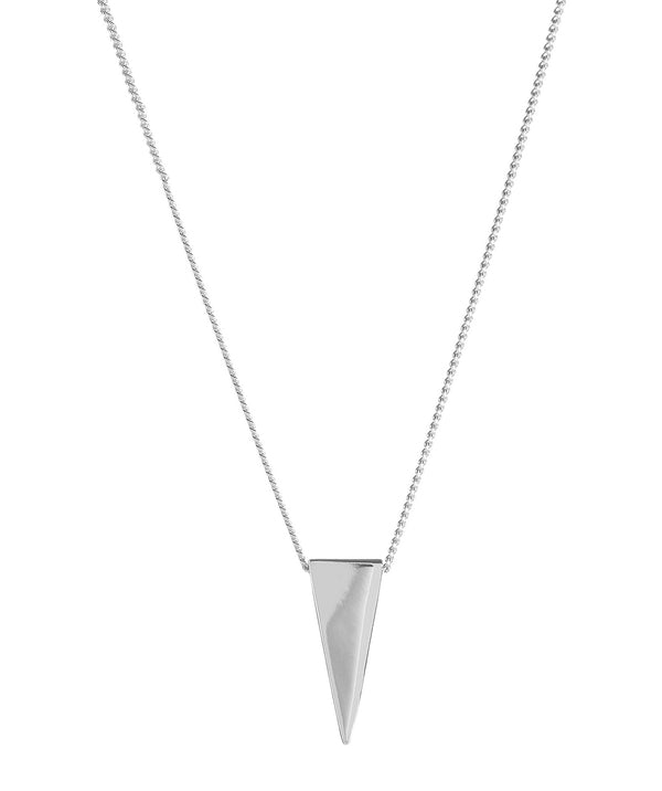 'Shani' Sterling Silver Drop Triangle Pendant Necklace image 1