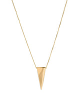 'Shani' Gold Plated Sterling Silver Drop Triangle Pendant Necklace image 1