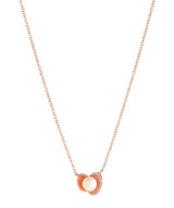 'Maye' Rose Gold Plated Sterling Silver Oyster and Pearl Necklace image 1