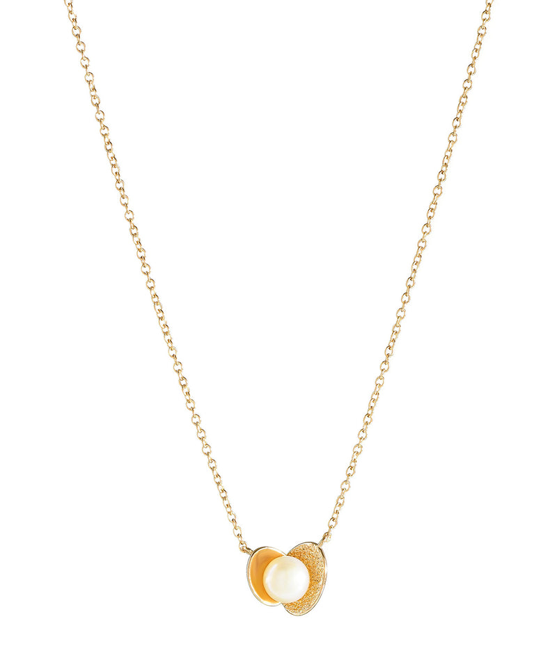 'Maye' Gold Plated Sterling Silver Oyster and Pearl Necklace image 1