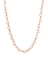 'Mandisa' Rose Gold Plated Sterling Silver Heart Chain Necklace image 1