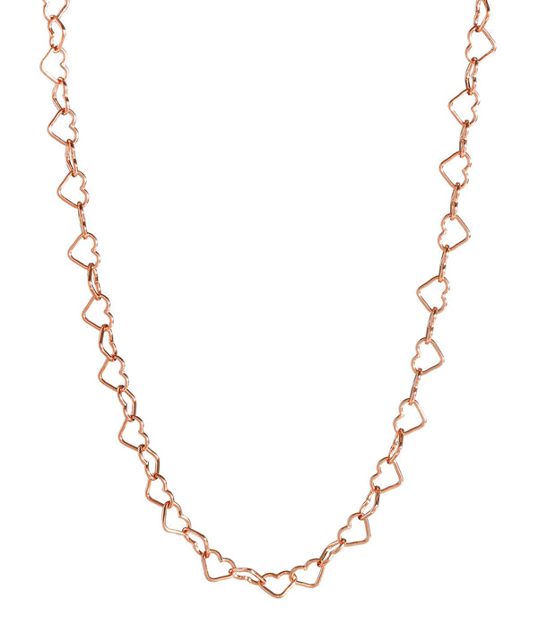'Mandisa' Rose Gold Plated Sterling Silver Heart Chain Necklace image 1
