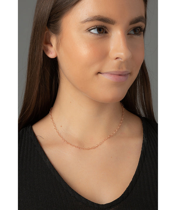 'Mandisa' Rose Gold Plated Sterling Silver Heart Chain Necklace image 2