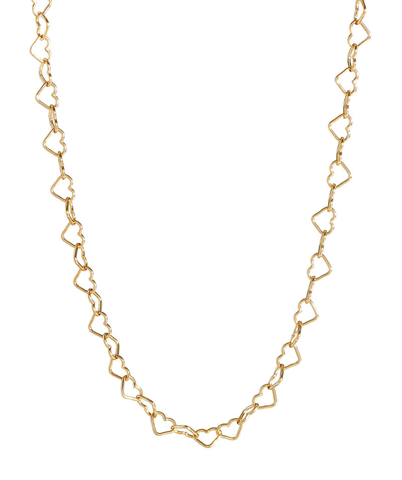 'Mandisa' Gold Plated Sterling Silver Heart Chain Necklace image 1