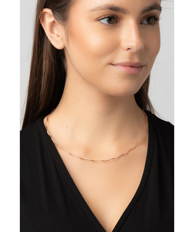 Gift Packaged 'Siobhan' 18ct Rose Gold Plated Sterling Silver Necklace