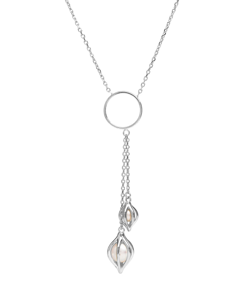 Gift Packaged 'Evora' Sterling Silver & Freshwater Pearl Necklace