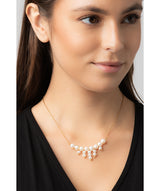 Gift Packaged 'Cabello' 18ct Yellow Gold Plated Sterling Silver Freshwater Pearl Cluster Necklace