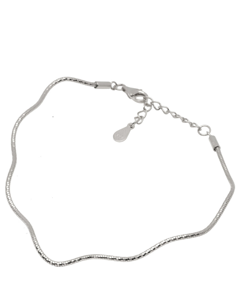 Gift Packaged 'Eva' 925 Silver Wave Bracelet