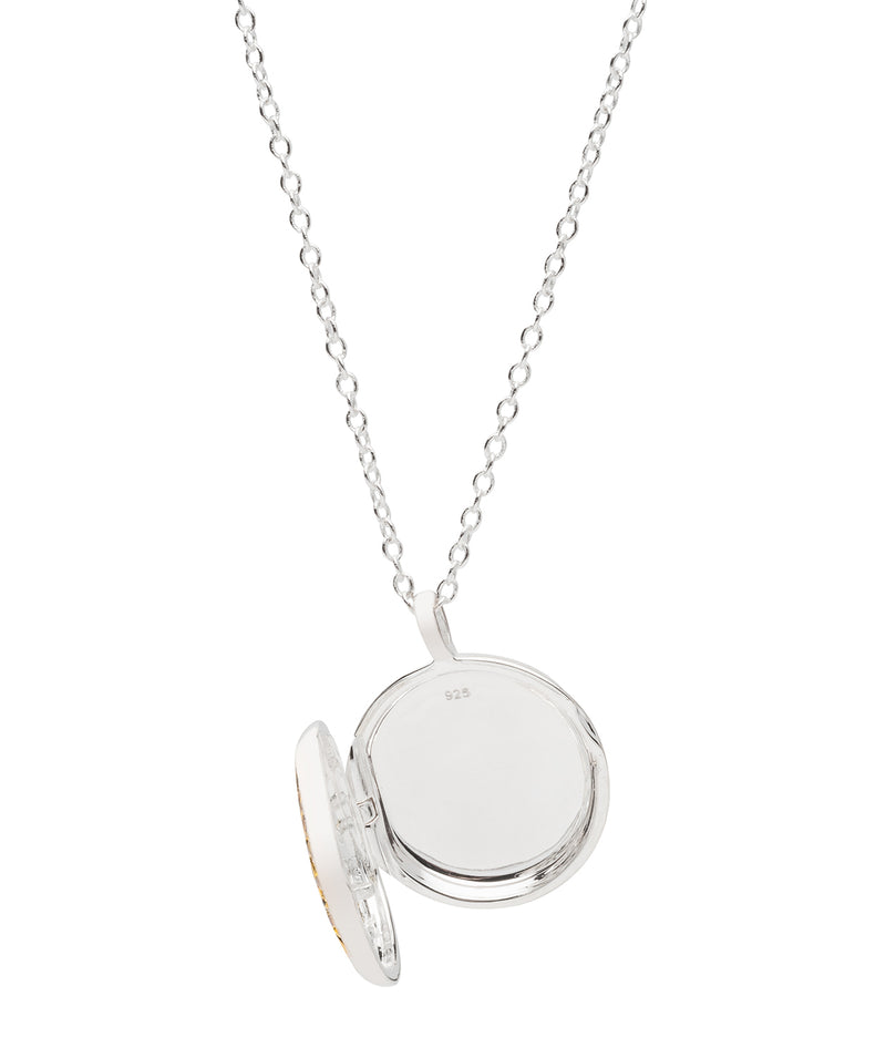 Gift Packaged 'Remi' 925 Silver & 18ct Yellow Gold Plated 925 Silver Leaf Design Locket Necklace