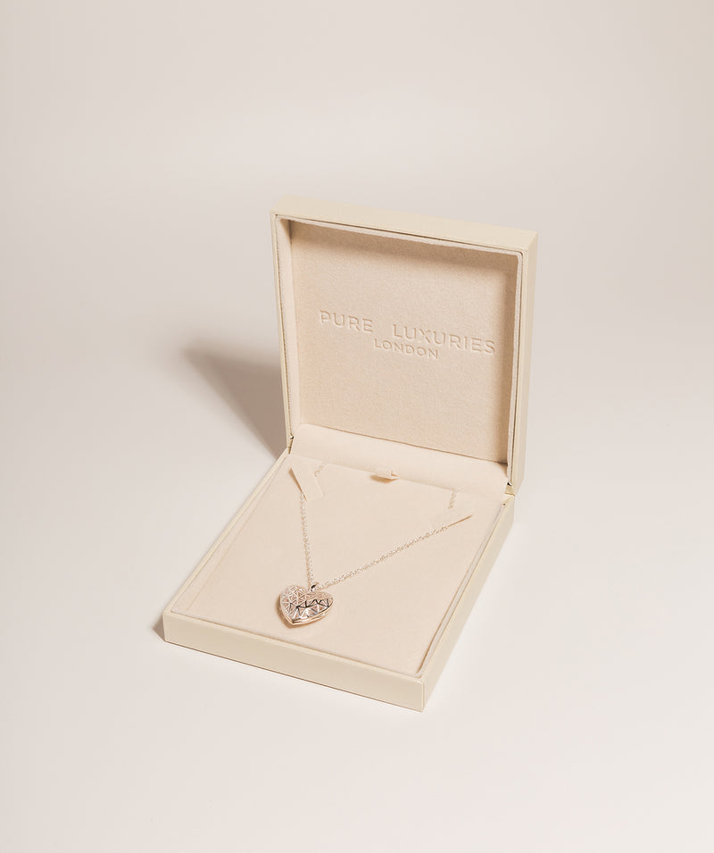 Gift Packaged 'Harmony' 925 Silver Cut-Out Heart Locket Necklace