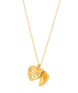 Gift Packaged 'Harmony' 18ct Yellow Gold Plated 925 Silver Cut-Out Heart Locket Necklace