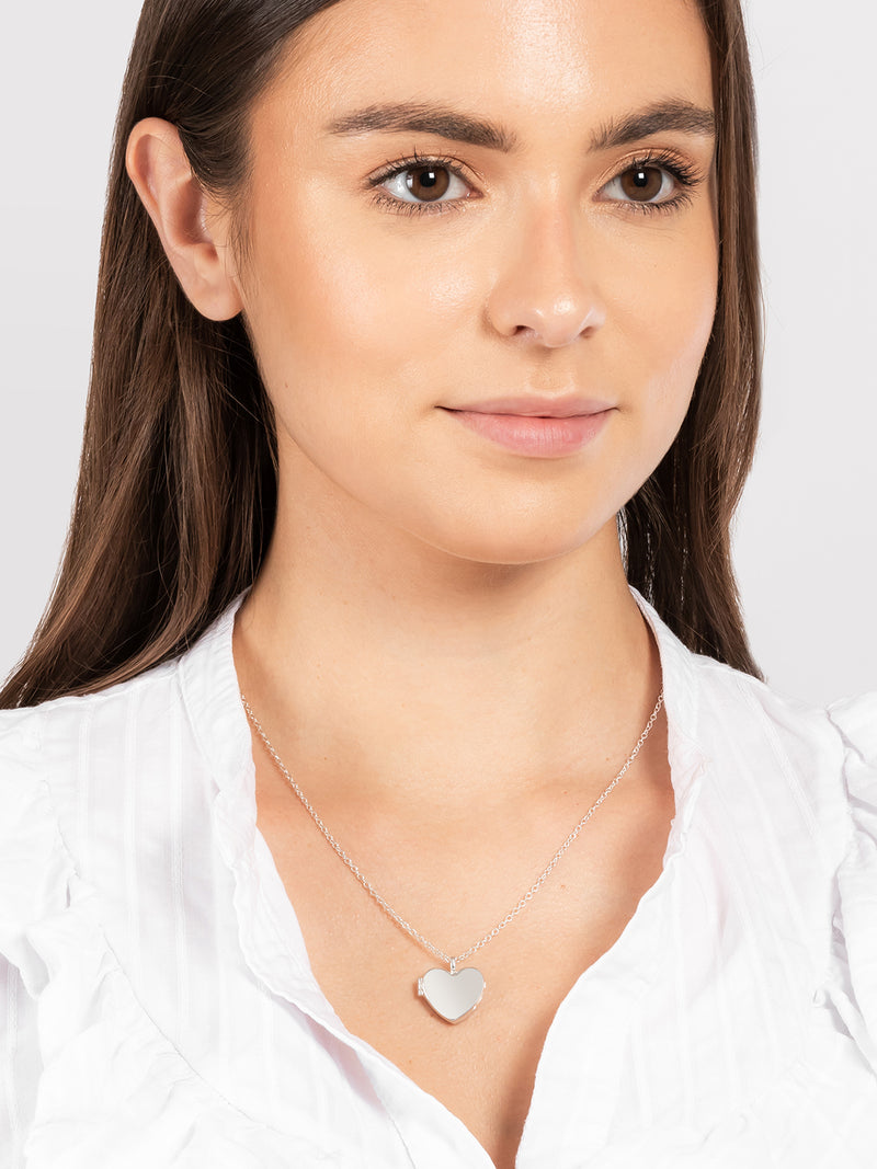 Gift Packaged 'Callie' 925 Silver Heart Locket Necklace