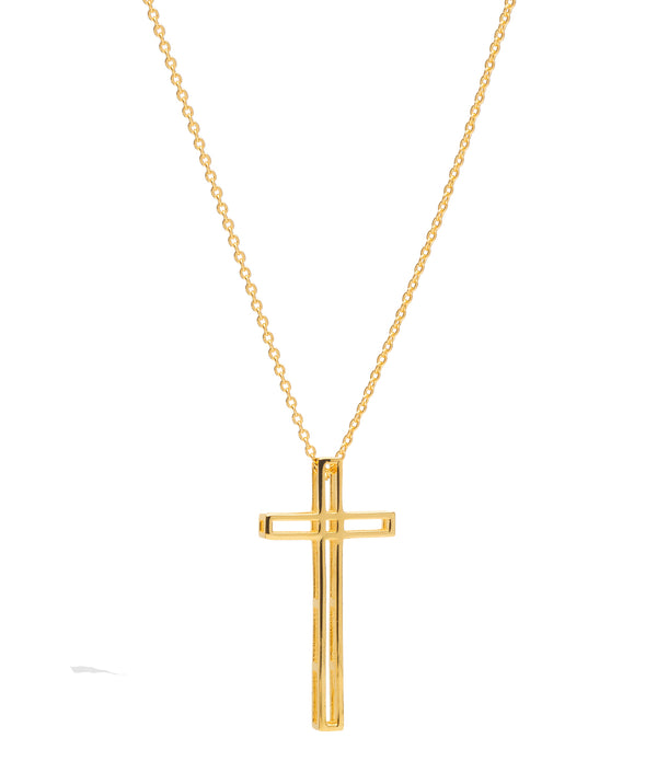 Gift Packaged 'Daniela' 18ct Yellow Gold Plated 925 Silver Cross Pendant Necklace